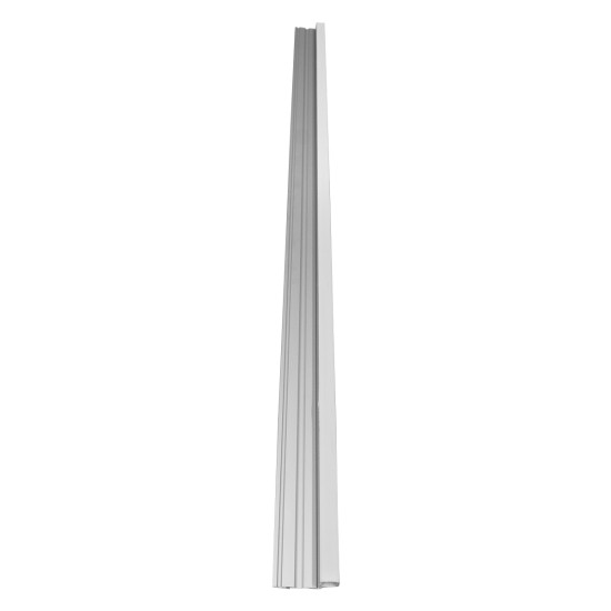 GloboStar® 70823-1M Προφίλ Αλουμινίου για Σκαλοπάτια Ανοδιωμένο με Λευκό Οπάλ Κάλυμμα για 1 Σειρά Ταινίας LED Πατητό - Press On 1 Μέτρο