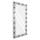 GloboStar® MAKEUP MIRROR-160x80-3 Μοντέρνος Καθρέπτης Μακιγιάζ με Πλαίσιο Φυσικού Ξύλου με Διακόπτη On/Off 20 x E27 AC220-240V - Μ80 x Π7 x Υ160cm - Γκρι Τσιμέντου