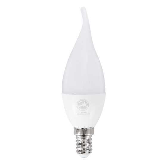 GloboStar® 60008 Λάμπα LED E14 C37T Κεράκι 6W 564lm 260° AC 220-240V IP20 Φ3.7 x Υ12.5cm Θερμό Λευκό 2700K - 3 Years Warranty