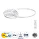 GloboStar® NEMESIS 61106 Φωτιστικό Οροφής Δαχτυλίδι-Κύκλος LED CCT 67W 7573lm 360° AC 220-240V - Εναλλαγή Φωτισμού μέσω Τηλεχειριστηρίου All In One Ψυχρό 6000k+Φυσικό 4500k+Θερμό 2700k Dimmable Φ25+45cm+BackLight - Λευκό - 3 Years Warranty