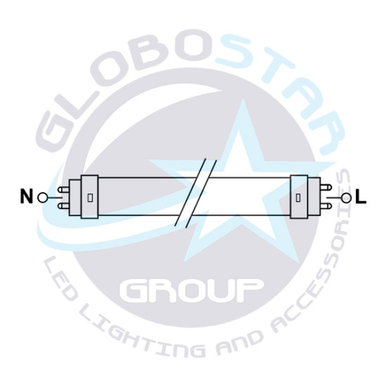 GloboStar® 76187 Λάμπα LED Τύπου Φθορίου T8 Αλουμινίου Τροφοδοσίας Δύο Άκρων 150cm 25W 230V 2300lm 180° με Καθαρό Κάλυμμα Θερμό Λευκό 3000K