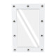 GloboStar® MAKEUP MIRROR-60x90-4 Μοντέρνος Καθρέπτης Μακιγιάζ με Πλαίσιο Φυσικού Ξύλου με Διακόπτη On/Off 10 x E27 AC220-240V - Μ60 x Π7 x Υ90cm - Λευκή Λάκα