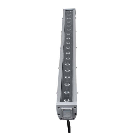 GloboStar® WASHER-DAIA S-90995 Μπάρα Φωτισμού Wall Washer LED 54W 5400lm 30° AC 230V Αδιάβροχο IP65 Μ100 x Π7.5 x Υ7cm Πολύχρωμο RGB DMX512 Display on Body - Ασημί