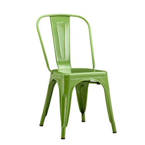 Μεταλλική καρέκλα Loft στοιβαζόμενη, olive green, 45x48xΥ85εκ