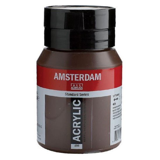 Talens amsterdam ακρυλικό χρώμα 409 burnt umber 500ml