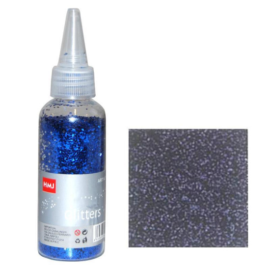 Glitter σκόνη 1/64' σε μπουκάλι μπλε 40γρ.