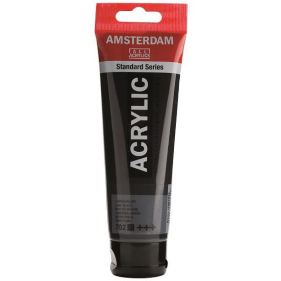 Talens amsterdam ακρυλικό χρώμα 702 lamp black  120ml