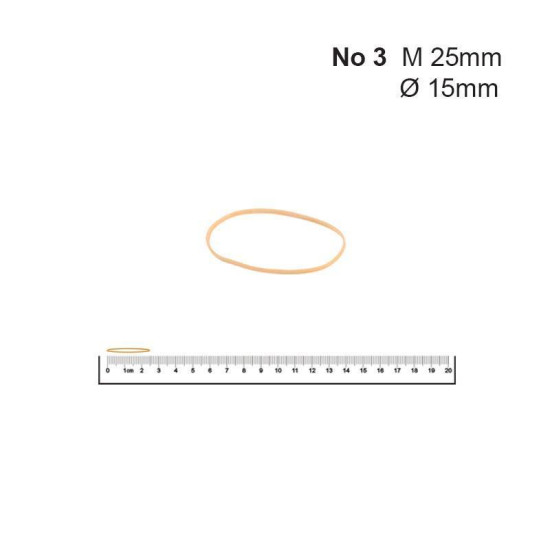 Λάστιχα Νο 3 25 Øx1.4x1.4χιλ. (100gr)