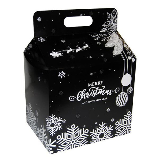 Next τσάντα-κουτί δώρου/φαγητού "Χριστουγεννιάτικο μοτίβο" Υ21x23,5x18εκ.