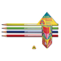 Adel μολύβι "Τρίγωνο" κοκτέηλ 4 χρωμάτων