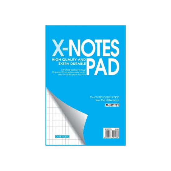 Next x-notes μπλοκ κατριγέ 12x17εκ. 50φυλ.