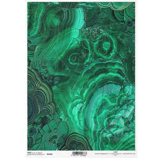 Ριζόχαρτο "gemstones green" 21x29.7εκ.   (ITD-R1658)