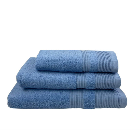 Πετσέτα μονόχρωμη 100% βαμβάκι πεννιε 550gsm 50x100εκ. μπλε