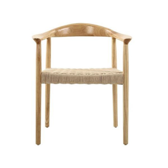 Nextdeco ξύλινη καρέκλα 'Bisotto' από ξύλο οξιάς. Έδρα natural, 54x57xΥ75εκ