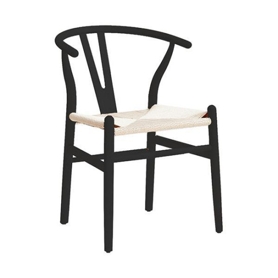 Ξύλινη καρέκλα 'Υ' από ξύλο οξιάς, καφέ, 53.3x57xΥ76εκ.