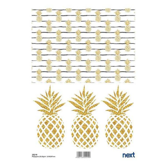 Next ριζόχαρτο "pineapple" 21x29εκ.