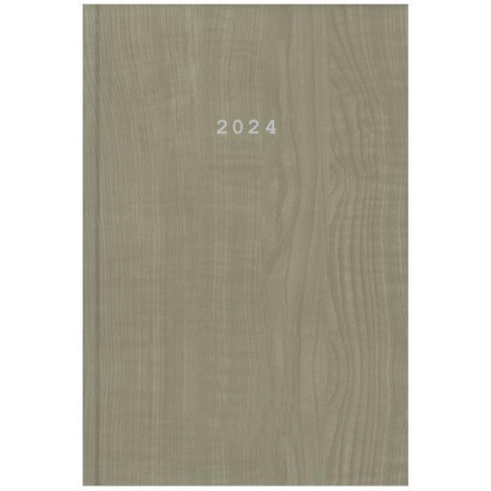 Next ημερολόγιο 2024 wood ημερήσιο δετό μπεζ 12x17εκ.