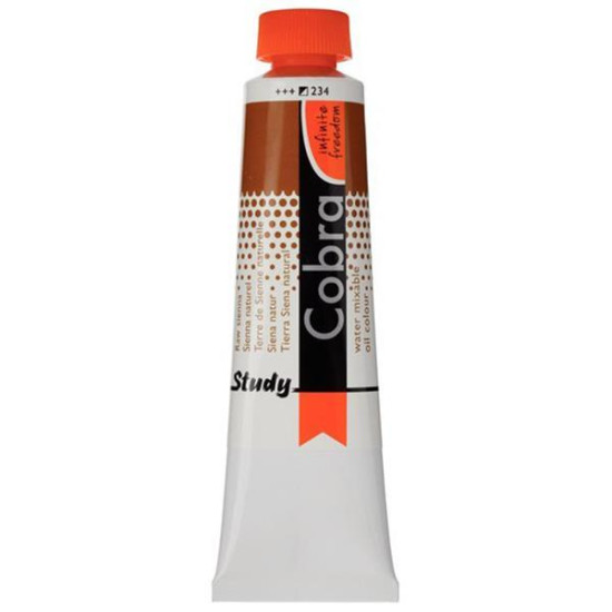 Talens Cobra Study water mixable oil 234 raw sienna 40ml.