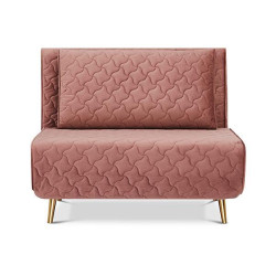 Barcelona πολυθρόνα-κρεβάτι σκ. ροζ καπιτονέ Υ83x106x92εκ.