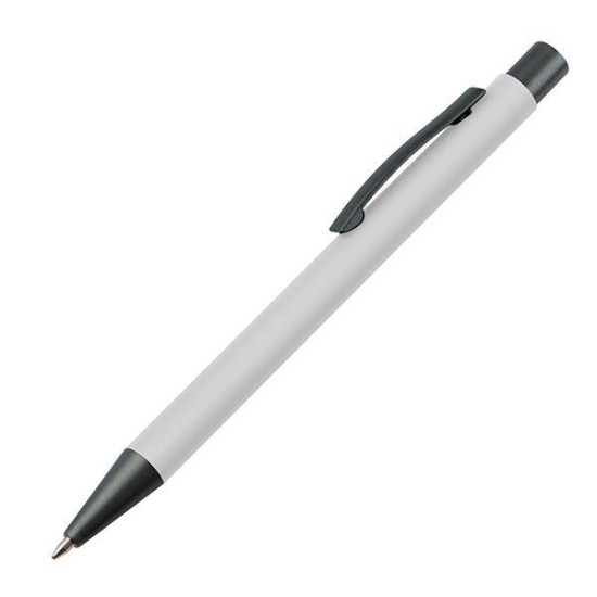 Στυλό πλαστικό λευκό με μεταλλικό κλιπ Υ14xØ1εκ.