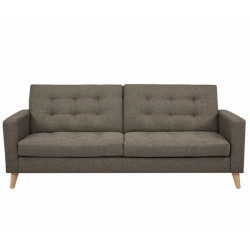 Soho καναπές-κρεβάτι τριθέσιος καφέ-μπεζ Υ81x201x90εκ.