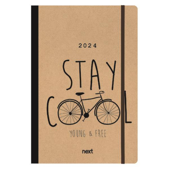 Next ημερολόγιο 2024 Trends ημερήσιο flexi με λάστιχο 12x17εκ. Bike