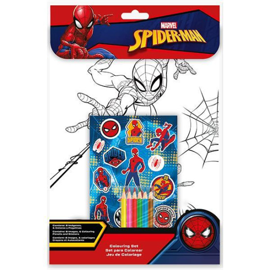 Σετ ζωγραφικής "Spiderman" με ξυλομπογιές Y31x21x2εκ.