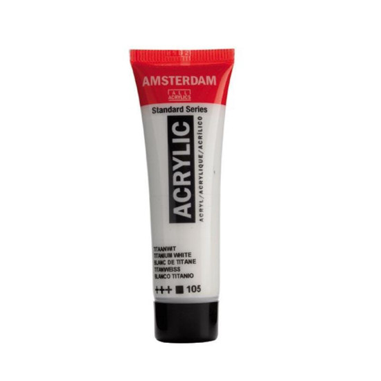 Talens amsterdam ακρυλικό χρώμα 105 titanium white120ml