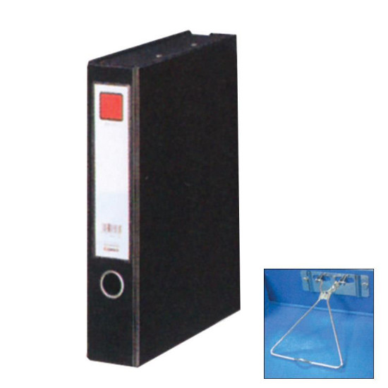 Comix κουτί αρχειοθέτησης  με πιάστρα PVC μαύρο 55mm Α4 Υ32,5x24.3x6.8εκ.