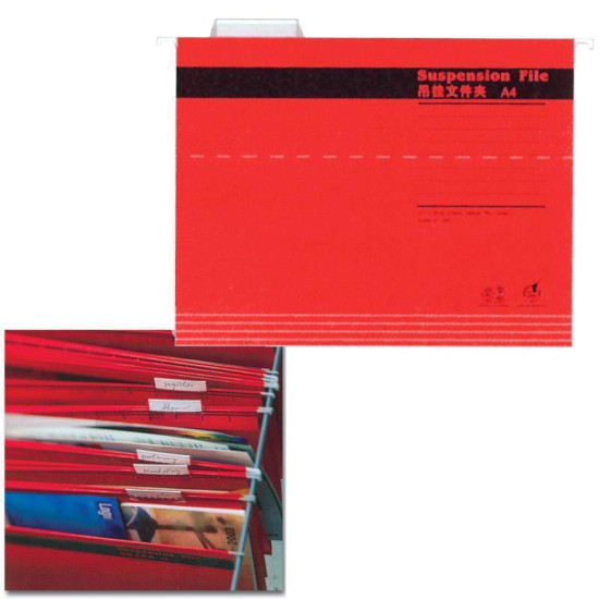 Κρεμαστοί φάκελοι Υ24,3x31,9εκ κόκκινοι