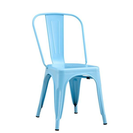 Μεταλλική καρέκλα Loft στοιβαζόμενη, μπλε, 45x48xΥ85εκ