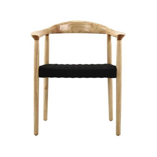 Ξύλινη καρέκλα 'Bisotto' από ξύλο οξιάς .'Εδρα μαύρη, 54x57xΥ75εκ