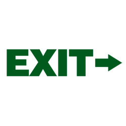 Next επιγραφή pp "Exit" 7x22εκ.