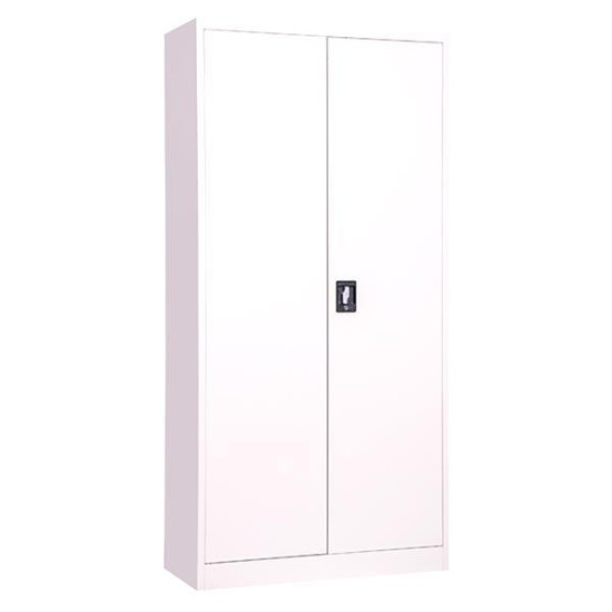 Nextdeco ντουλάπα λευκή με 4 ράφια - κλειδαριά μεταλλική δίφυλλη Υ185x90x40εκ.