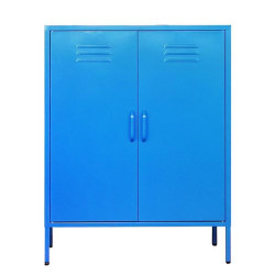 Nextdeco ντουλάπα μπλε μεταλλική δίφυλλη Υ102x80x40εκ.
