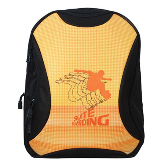 Tiger τσάντα πλάτης δημοτικού Skate πορτοκαλί με 1 θήκη 43x33.5x21εκ.