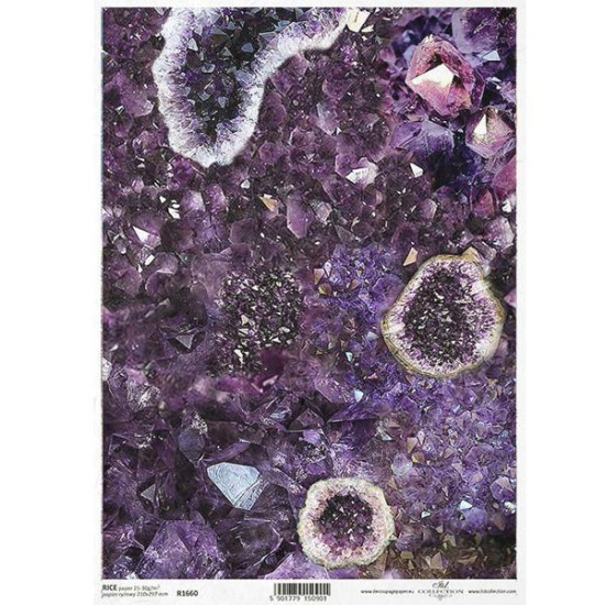 Ριζόχαρτο "precious stones purple 1" 21x29.7εκ.   (ITD-R1660)