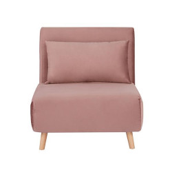 Stockholm πολυθρόνα-κρεβάτι ροζ Υ90x76x81εκ.