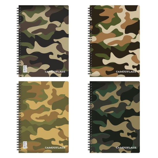 Next camouflage τετράδιο σπιράλ 21x29εκ. 2θεμ.