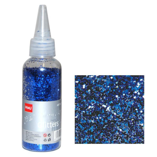 Glitter νιφάδες 1/24' σε μπουκάλι μπλε 30γρ.