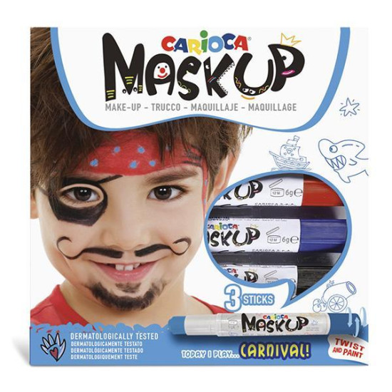 Carioca Mask Up προσώπου Carnivalσετ 3 χρωμάτων