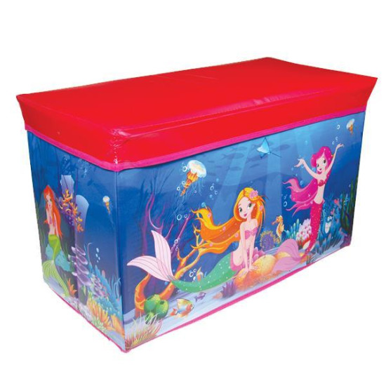 Σκαμπώ-κουτί αποθήκευσης υφασμάτινο "mermaid" Υ35x60x30εκ.