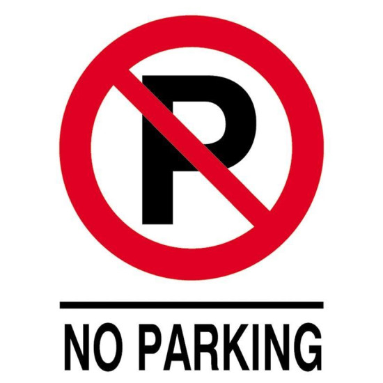 Next επιγραφή pp "No parking" 25x35εκ.