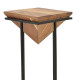 Βοηθητικό τραπέζι σαλονιού Miles pakoworld μασίφ ξύλο ακακίας φυσικό-μαύρο 29x29x54εκ
