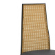 Καρέκλα Lasmipe Inart μαύρο-φυσικό pu-rattan 40x49x96εκ
