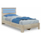 Κρεβάτι παιδικό Looney pakoworld σε χρώμα castillo-μπλε 100x200εκ
