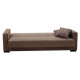 Kαναπές κρεβάτι Vox pakoworld 3θέσιος ύφασμα βελουτέ καφέ 212x77x80εκ
