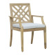 Καρέκλα Bolen pakoworld μασίφ ξύλο ακακίας-μπεζ ύφασμα 59x63.2x89.9εκ