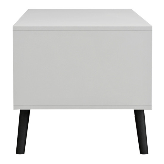 Τραπέζι σαλονιού Skyfi pakoworld πολυμορφικό λευκό-μαύρο 100x60x45εκ
