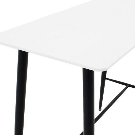 Tραπέζι μπαρ Harriet pakoworld MDF λευκό-μαύρο 120x60x105εκ